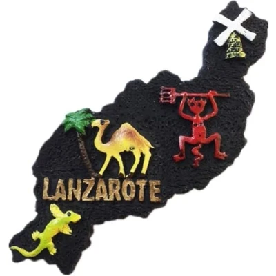 Imagen de Lanzarote imán 3D para nevera con diseño de España, regalo turístico, decoración del hogar y la cocina, España
