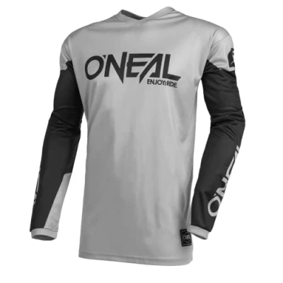 Imagen de O&#039;Neal Jersey de Motocicleta Enduro Motocross Protección Acolchada para los Codos, Ajuste una máxima Libertad Movimiento Element Threat Adultos Gris Negro Talla M