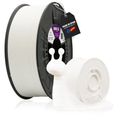 Imagen de WINKLE Filamento PLA HD Blanco Glaciar Impresora 3D 2,85mm 1kg Compatible con Todas las Impresoras Precisión Dimensional Bobina