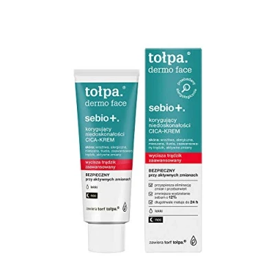 Imagen de TOLPA DERMO CARA SEBIO+ IMPERFECCIONES CORRECCIONADAS CICA CREMA LUZ PARA LA NOCHE