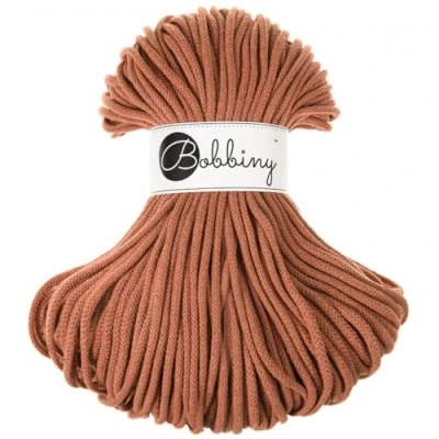 Imagen de Bobbiny Cordón/cuerda de 5 mm para macramé color terracota, 100 % algodón, m