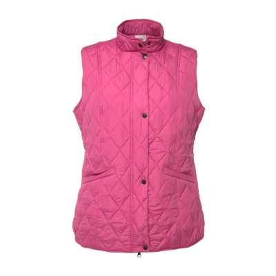Imagen de Ulla Popken Steppweste, Slim, Stehkragen, Ärmellos Chaleco, Rosa Claro, 46 48 para Mujer