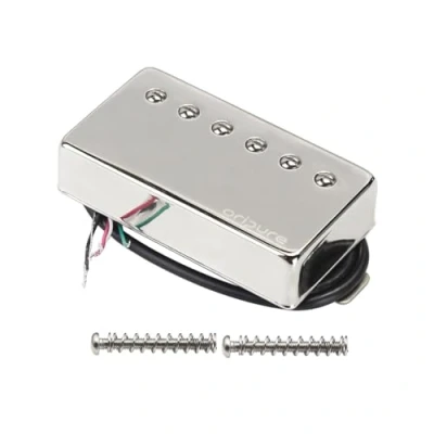 Imagen de OriPure Pastillas Humbucker de guitarra Alnico 5 Pastilla cuello eléctrica 7.2K Chrome Se ajusta a la parte LP