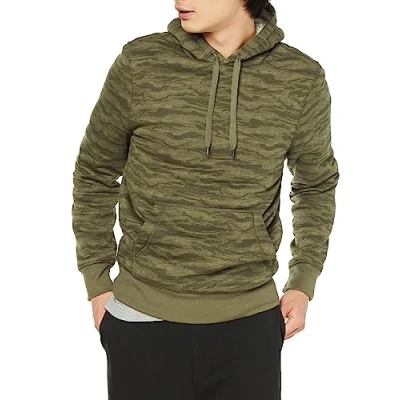 Imagen de Amazon Essentials Sudadera con Capucha y Forro Polar Hombre, Verde Oscuro Camuflaje, M