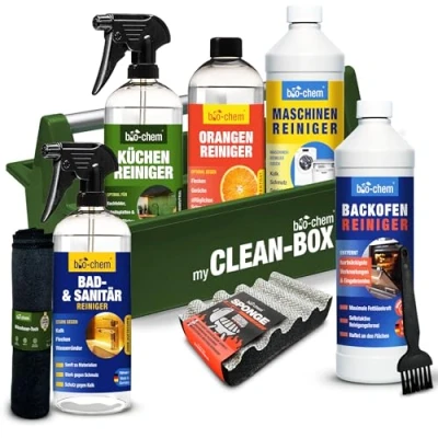 Imagen de Bio Chem Premium Set 10 Productos de limpieza cocinas y accesorios Limpiador hornos, ollas sartenes, Con cepillo para el cuidado superficies cocina