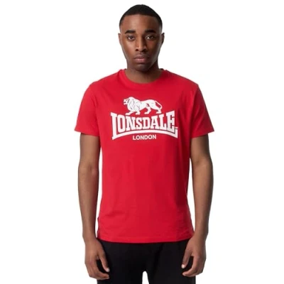 Imagen de Lonsdale Normale Passform ST Erney Camiseta estampada, Hombre, Talla: XL, Red