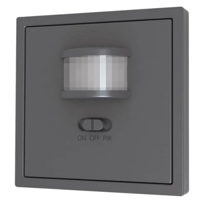 Imagen de Detector de movimiento Montaje en pared empotrado 160 Poco profundo Alcance 9 m apto para tecnología LED 230 V, sustituye al interruptor luz, negro