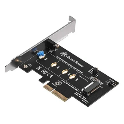 Imagen de Silverstone SST ECM21 E Tarjeta de expansión PCI x4 a M.2 (NGFF), diseño sin Tornillos, Compatible con Gen. 4to