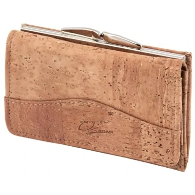 Imagen de Simaru Cartera Vegana Billetera Monedero de Corcho para Mujer Bloqueo RFID, 6 Tarjetas, Billetes y Monedas, Cierre Elegante, Duradera Robusta (Beis)