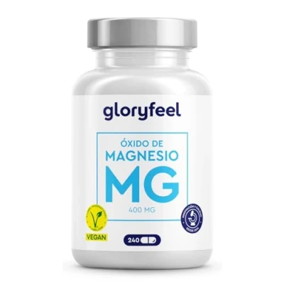 Imagen de Magnesio 400mg 240 Cápsulas de ELEMENTAL (puro) Para músculos, huesos, menos cansancio y fatiga* Óxido alta dosificación Probado en laboratorio, Sin aditivos