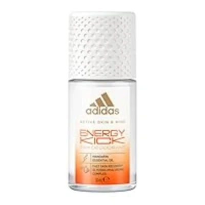 Imagen de adidas Desodorante en Roll On Energy Kick con aceite de mandarina y 24 horas frescura fórmula respetuosa la piel, 50 ml
