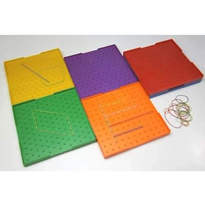 Imagen de WISSNER Juego de 6 geoboards Doble Cara en Colores, Multicolor (Wissner081627.000)