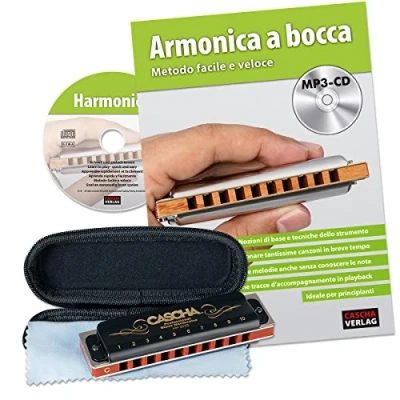 Imagen de Cascha HH 1610 IT Set armónica de blues profesional con manual en italiano