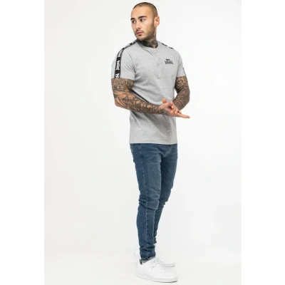 Imagen de Lonsdale Normale Passform Brindister Camiseta estampada, Hombre, Talla: XXL, Marl grey black white