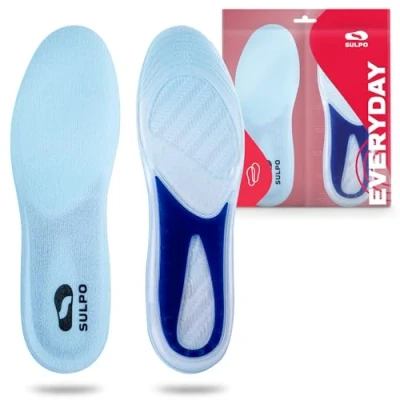 Imagen de SULPO Fina Plantillas de Gel para Botas Trabajo Deportivas Hombre y Mujeres Silicona 41 48 / L