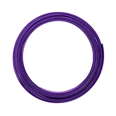 Imagen de Vaessen Creative Alu Deco Alambre Plano para Manualidades, Morado (Lilac), 5 x 1 mm (5 m)