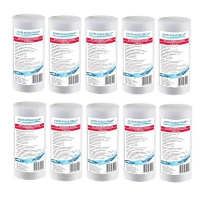 Imagen de Filtros de agua Italia Cartucho filtro sedimentos 5 pulgadas Micron para Osmosi Inversa Depurador Set 10 unidades