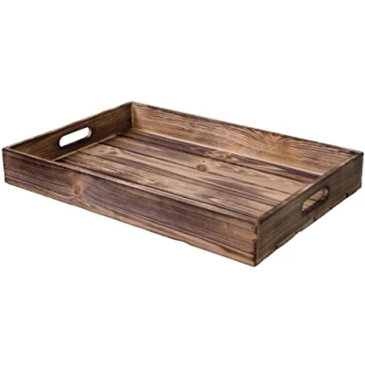 Imagen de Kistenkolli Altes Land bandeja de madera para servir, 60 x 40 8 cm, decorativa, presentación, cama (flameada)