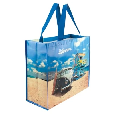 Imagen de BRISA VW Collection Volkswagen Bolsa de Compras Reutilizable T1 Camper Bus (Highway 1/Colorido)