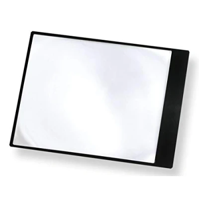 Imagen de Carson 2x Lupa de Fresnel Flexible para Leer Libros, Periódicos y Revistas, Grande con Luz Mayores, Libros Manos Libres (DM 11)