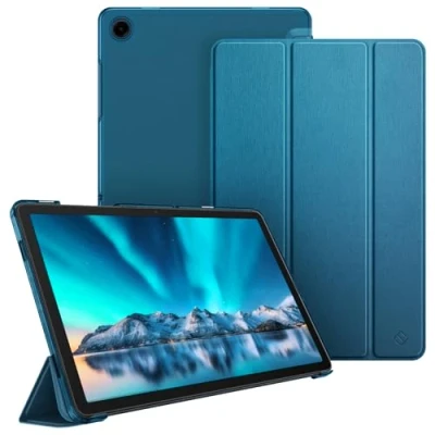 Imagen de Fintie Funda para Samsung Galaxy Tab A9 Plus / A9+ de 11 Pulgadas 2023 (SM X210/X216/X218), Protección Transparente Escarchado Fina y Ligera Azul Oscuro