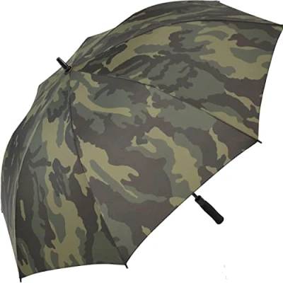 Imagen de iX brella Super Mini Paraguas plegable con techo grande, 94 cm, camuflaje, verde oliva, Taschenschirm mit Etui, Abrebotellas de mano