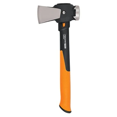 Imagen de Fiskars Mazo Pro IsoCore S para partir troncos o clavar cuñas, Longitud: 36 cm, Peso: 730 g, Incluye funda, Negro/Naranja, 1062936