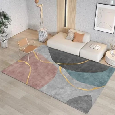 Imagen de Jeeeun Geometric Rug, Living Room Rugs Large, Non Slip Rugs, Modern Washable Rug for Home Decor Floor Mat (D,160CM*230CM)