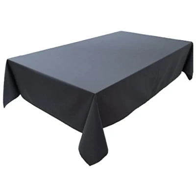 Imagen de Lemos Home Mantel algodón, colección Concept, Color y tamaño a Elegir (Mantel Ovalado, 150 x 400 cm, Antracita)