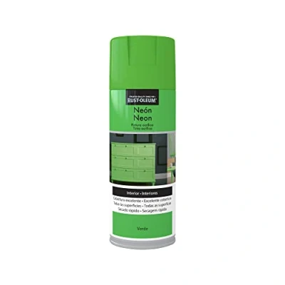 Imagen de Rust Oleum Neón pintura acrílica en spray Mate Verde 400 ml