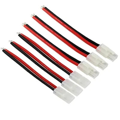 Imagen de Boladge 3 Pares Adaptador Conector Hembra Macho Enchufe Tamiya con Cable de Silicona 20CM 14AWG para Batería RC Lipo