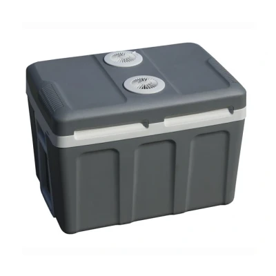 Imagen de briebe Camp Nevera Portátil Eléctrica con Ruedas 40 litros, Coche, Camping, Viaje 12V / 220V, Refrigera, Mantiene el Calor, Bajo Consumo, Gris, CF1155