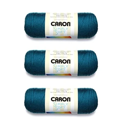 Imagen de Caron Simply Soft Pagoda Paquete de 3 hilos 170 g/6 onzas, acrílico, 4 medianos (peinado), 315 yardas, tejido/ganchillo