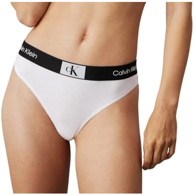 Imagen de Calvin Klein MODERN THONG 000QF7221E, Tangas Mujer, Blanco (White), L