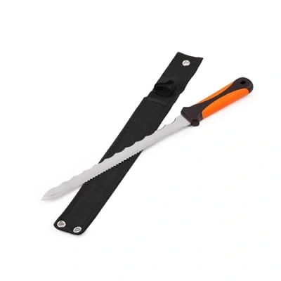 Imagen de MIVOS Cuchillo aislante profesional con hoja de acero inoxidable doble filo 280 mm dentado 28 cm para poliestireno