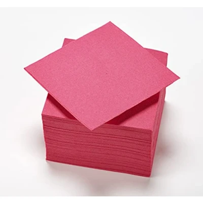 Imagen de LE NAPPAGE ARTS DE LA TABLE 50 servilletas Tex Touch cóctel 25 x 24 cm FSC, Papel, Rosa Fucsia, 25cm 24cm (dépliée)