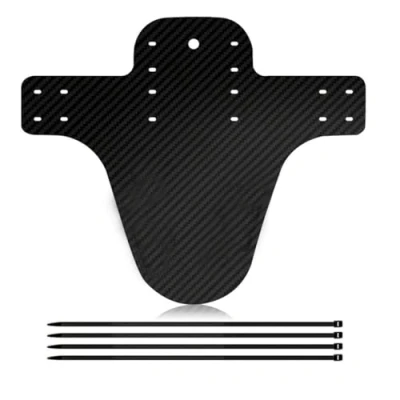Imagen de BOBOZHONG Guardabarros MTB,Guardabarros Bicicleta Montaña,MTB Mudguard Delantero y Trasero,Mudguard,Guardabarros para MTB,con 4 Bridas de Cables(Negro)