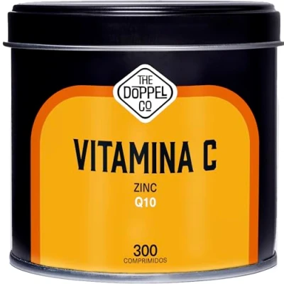 Imagen de Vitamina C 1000 mg + 20 Zinc 40 Q10 Por Dosis Diaria 300 comprimidos Vitaminas para el Cansancio y Fatiga Sistema inmunológico defensas Pura Altamente concentrada