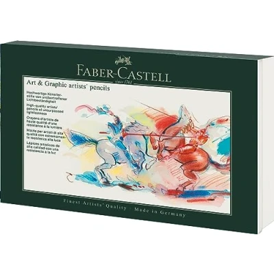 Imagen de Faber Castell 210008 Art &amp; Graphic Set de 36 piezas, con lápices colores Polychromos, Graphite Matt y 9000