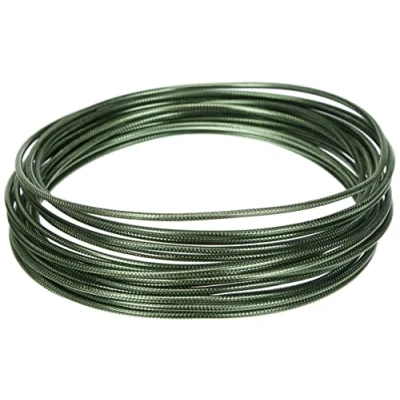 Imagen de Vaessen Creative Alambre de Aluminio para Joyería, 2 mm Espesor, Verde (Dark Green), 5 m,