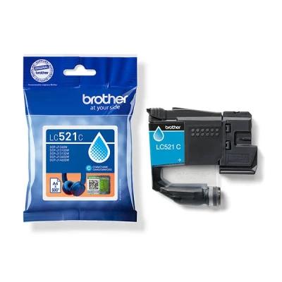 Imagen de Brother LC521C Cartucho de Tinta Original, Color Cian