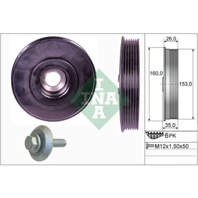 Imagen de INA 544 0079 20 Kit poleas, cigüeñal FORD: Fusion Familiar, Focus 2, CITROËN: Xsara Picasso, Berlingo / First I, Familiar norauto,