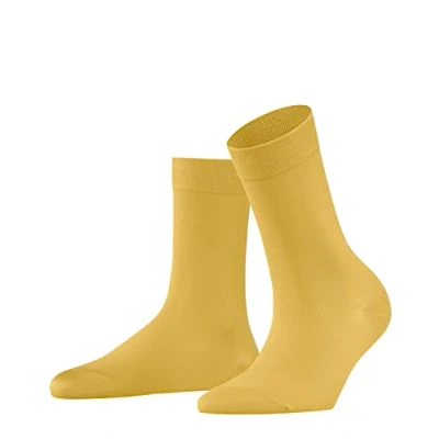 Imagen de FALKE Cotton Touch W SO algodón unicolor 1 par, Calcetines Mujer, Amarillo (Mustard 1187) nuevo ecológico, 35 38