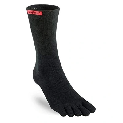 Imagen de Injinji Calcetines deportivos para hombre, color negro