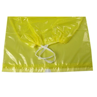 Imagen de DEISS PREMIUM Bolsas de basura amarillas con cordón 90 litros, 5 rollos 125 unidades