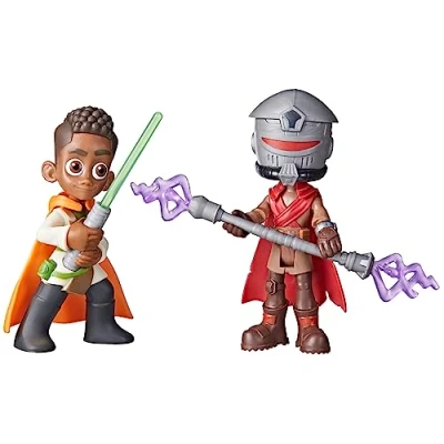 Imagen de Star Wars Las Aventuras de los jóvenes Jedi Duelo con sables luz Figuras acción Kai Brightstar y Taborr a Escala 10 cm Juguetes