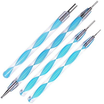 Imagen de JUYA Quilling Utensili Scanalati con Testa Dell&#039;acciaio Inossidabile (Azul, 4 pc conjunto)