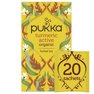 Imagen de Pukka Infusion Biologique Ayurvédique Curcuma Tonique, Issue du Commerce Equitable 80 Sachets (Lot de 4x20 Sachets)