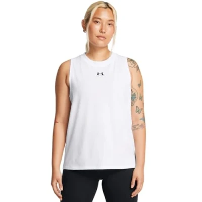 Imagen de Under Armour Rival Muscle TANK Top, Mujer, Talla: Medium, White/black