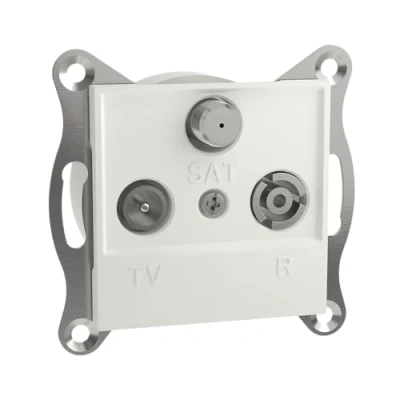 Imagen de Schneider Electric Asfora EPH3570121D Caja para TV R SAT (terminación de 1 dB, empotrado), color blanco